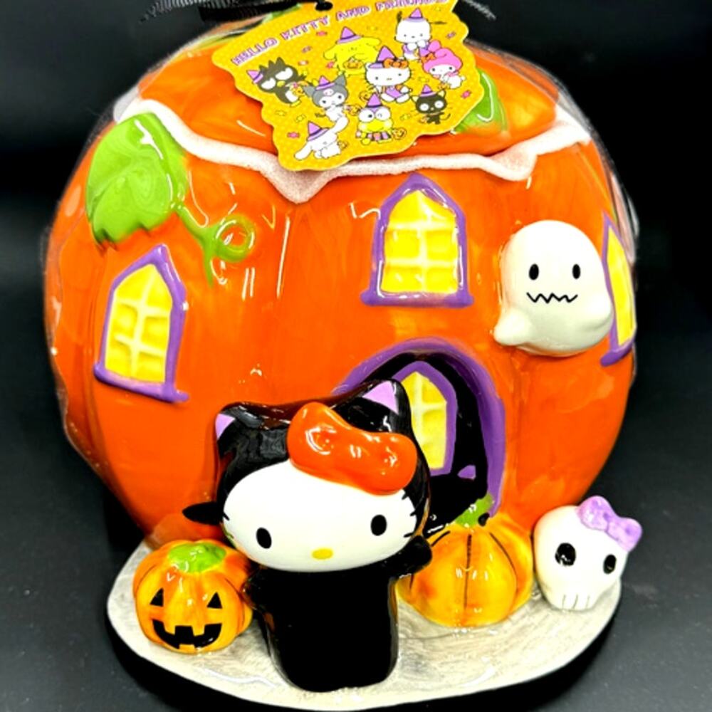 Hello Kitty Halloween‎ Pumpkin Candy Dish HARD TO FIND!!!! RARE!!! Blue Sky